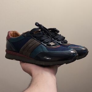 Bally "Ascar" Blue and Brown Sneakers